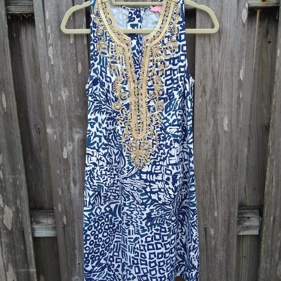 Lilly Pulitzer CARLOTTA SHIFT DRESS, Pockets Size 0 - Picture 2 of 8